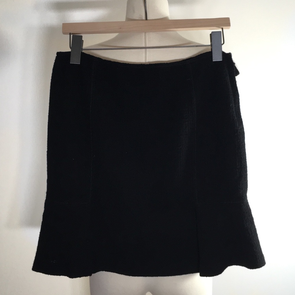 Leon Max Black SILK LINED Skirt
